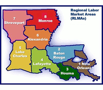 Map of the 8 Regional Labor Market