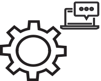 gears & laptop icon