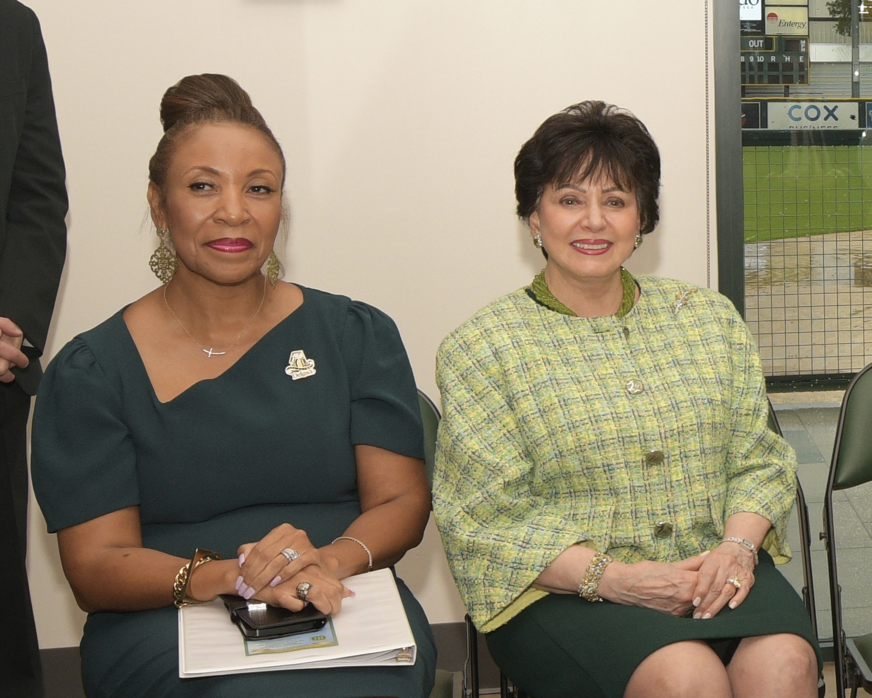 Chancellor Steib and Gayle Benson