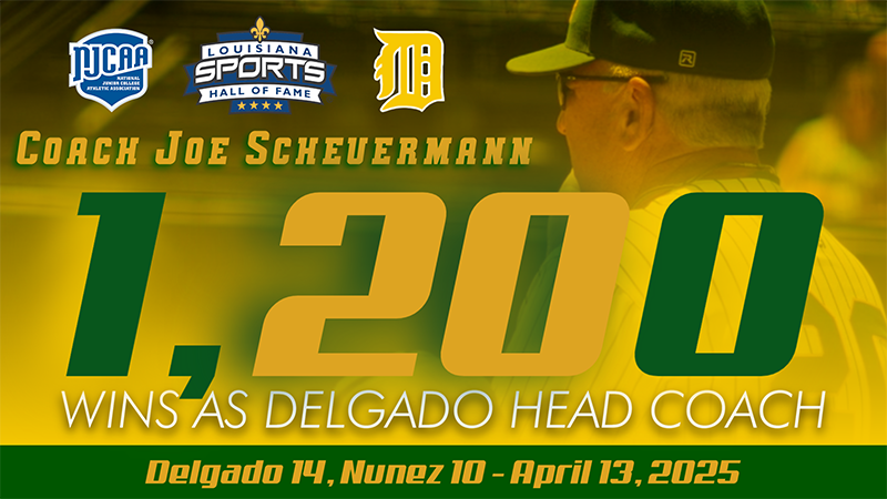 Coach Joe Scheurermann 1200 win as Delgado Head Coach