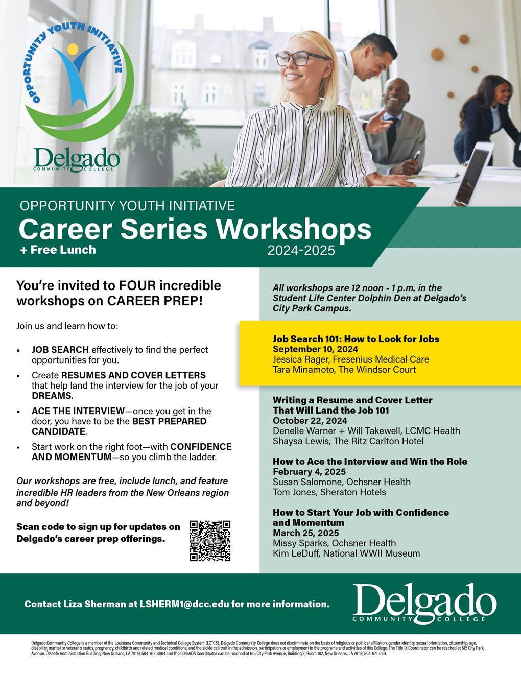 Career Series Workshops flyer