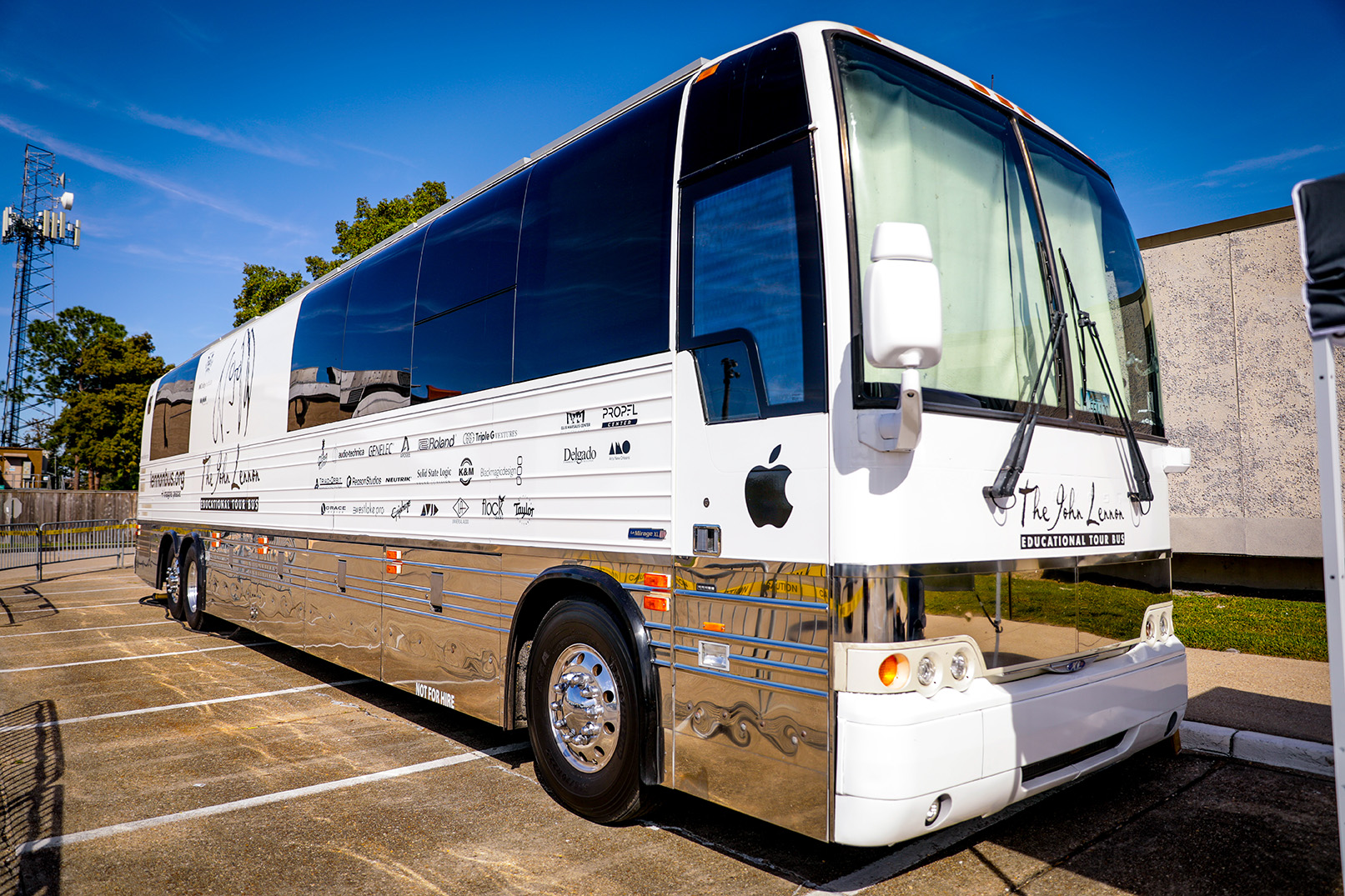 Exterior of the John Lennon Educational Tour Bus