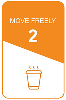 step 2 icon: move freely